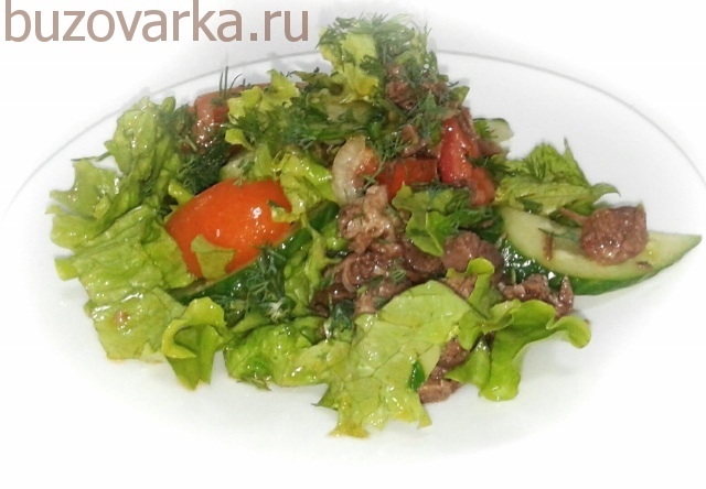 салат с мясом